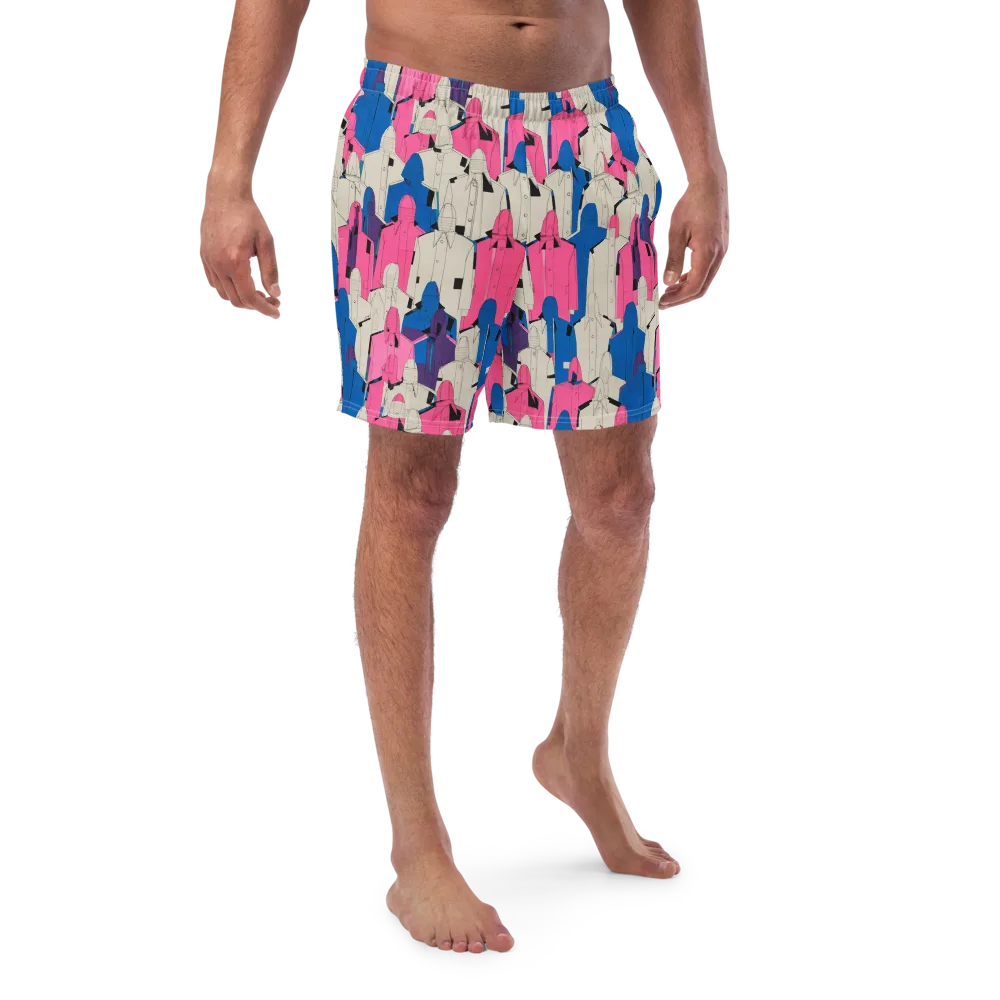 Neon Trench Choir on Swim Trunks — Front