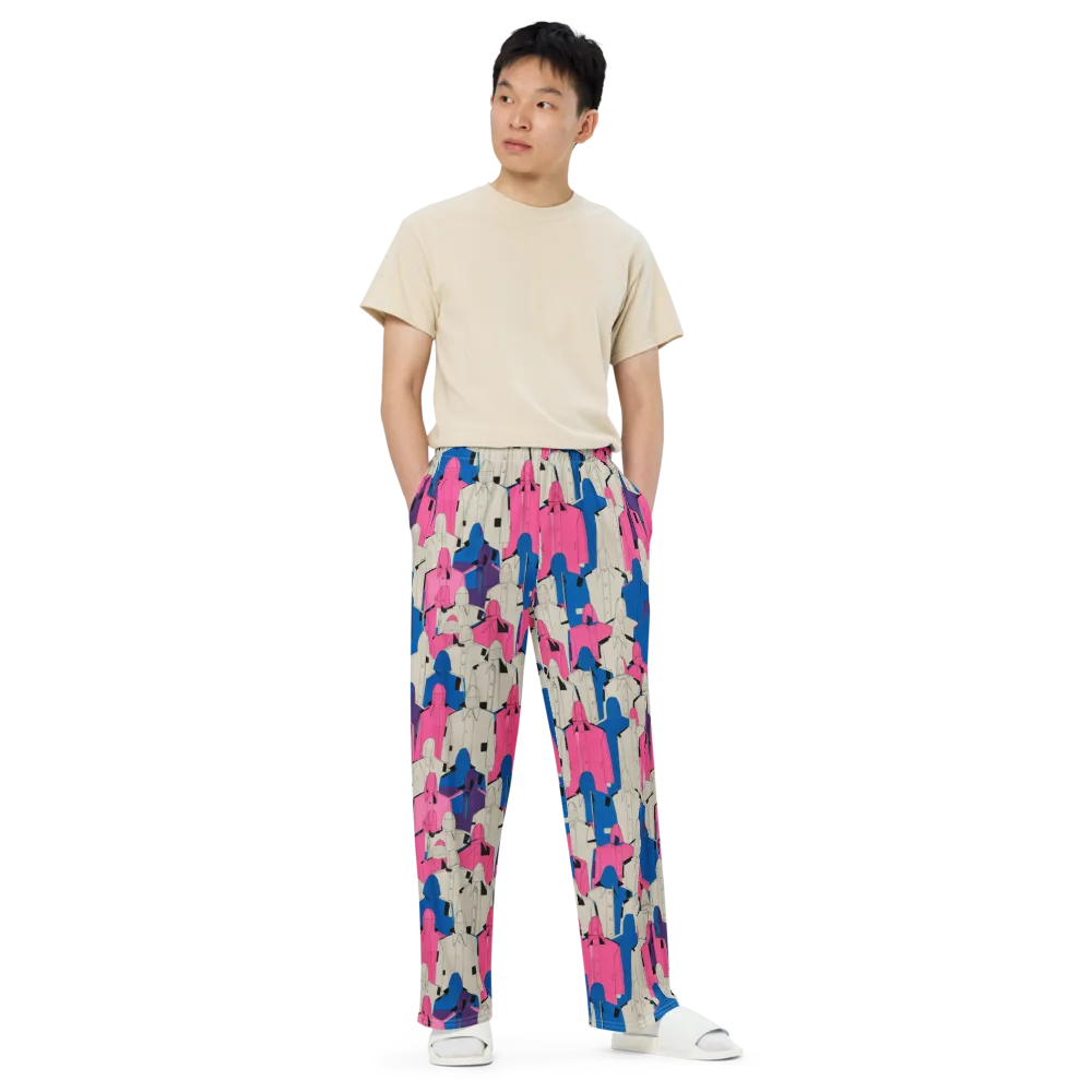 Neon Trench Choir on Wide-Leg Pants — Front