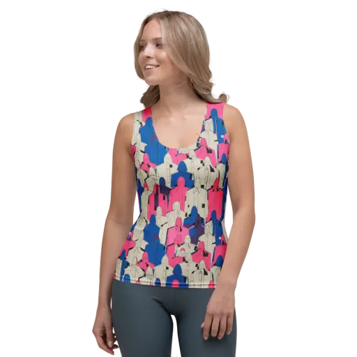 Neon Trench Choir on a Women's Tank Top
