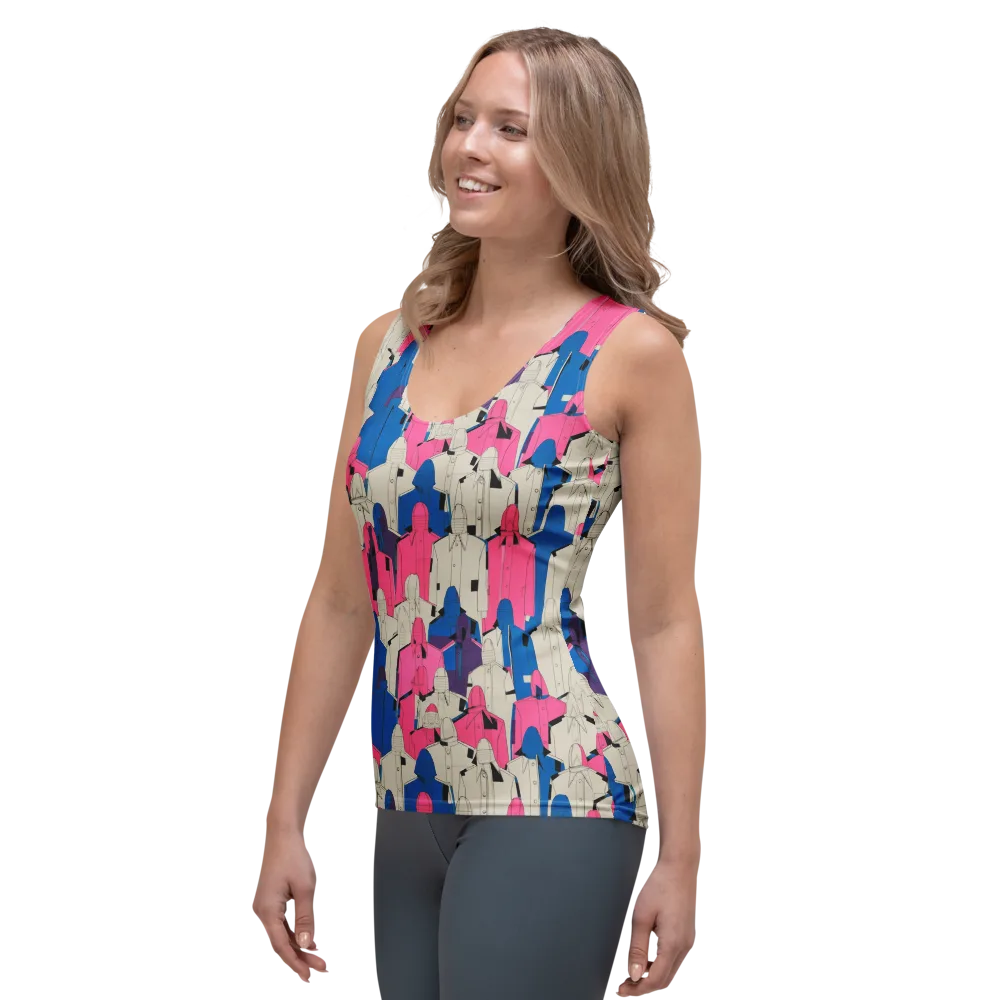 Neon Trench Choir on Women's Tank Top — Left Front