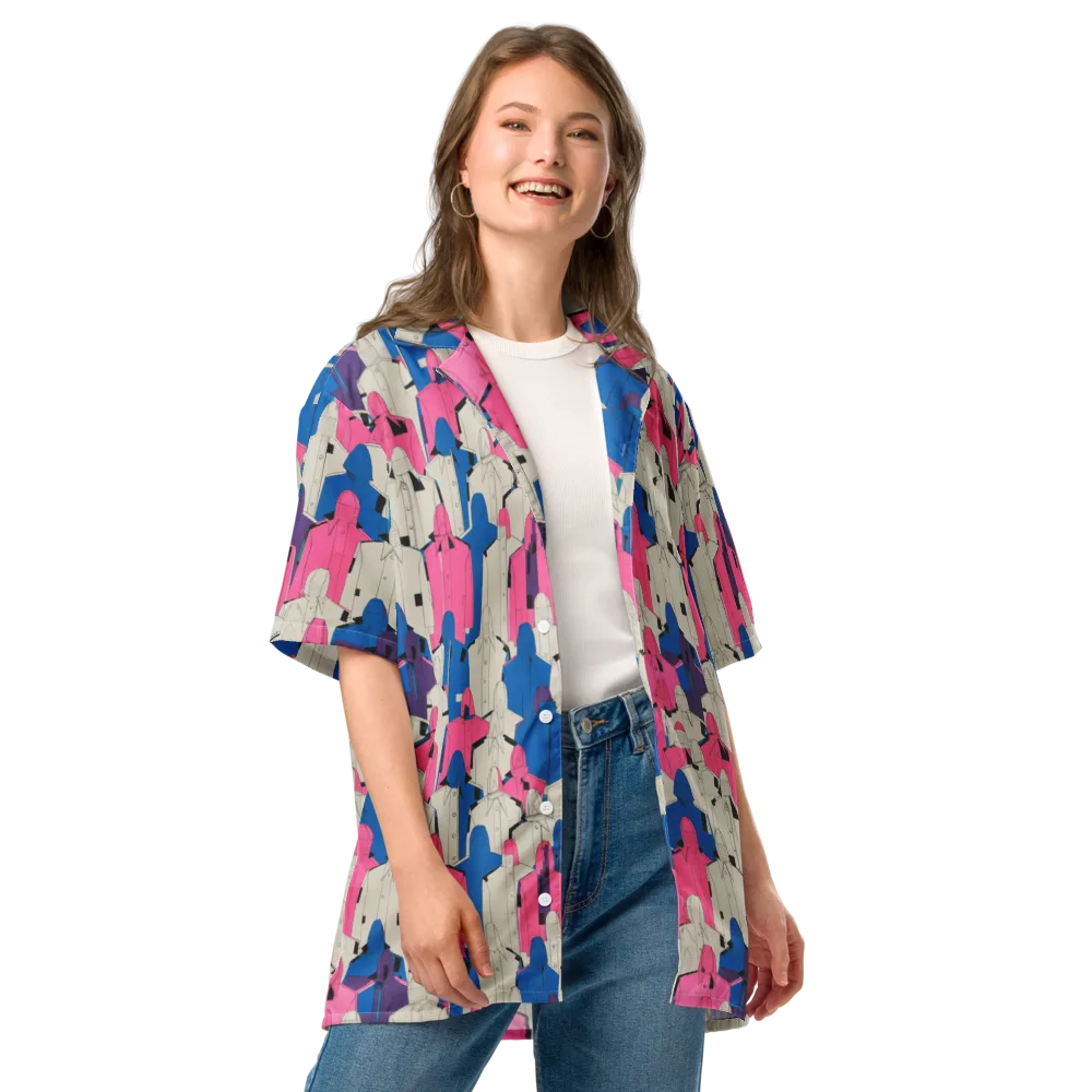 Neon Trench Choir on Button Shirt — Front