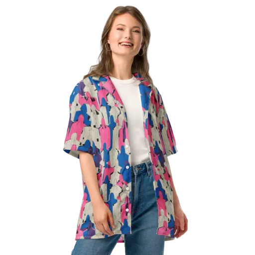 Neon Trench Choir on a Button Shirt