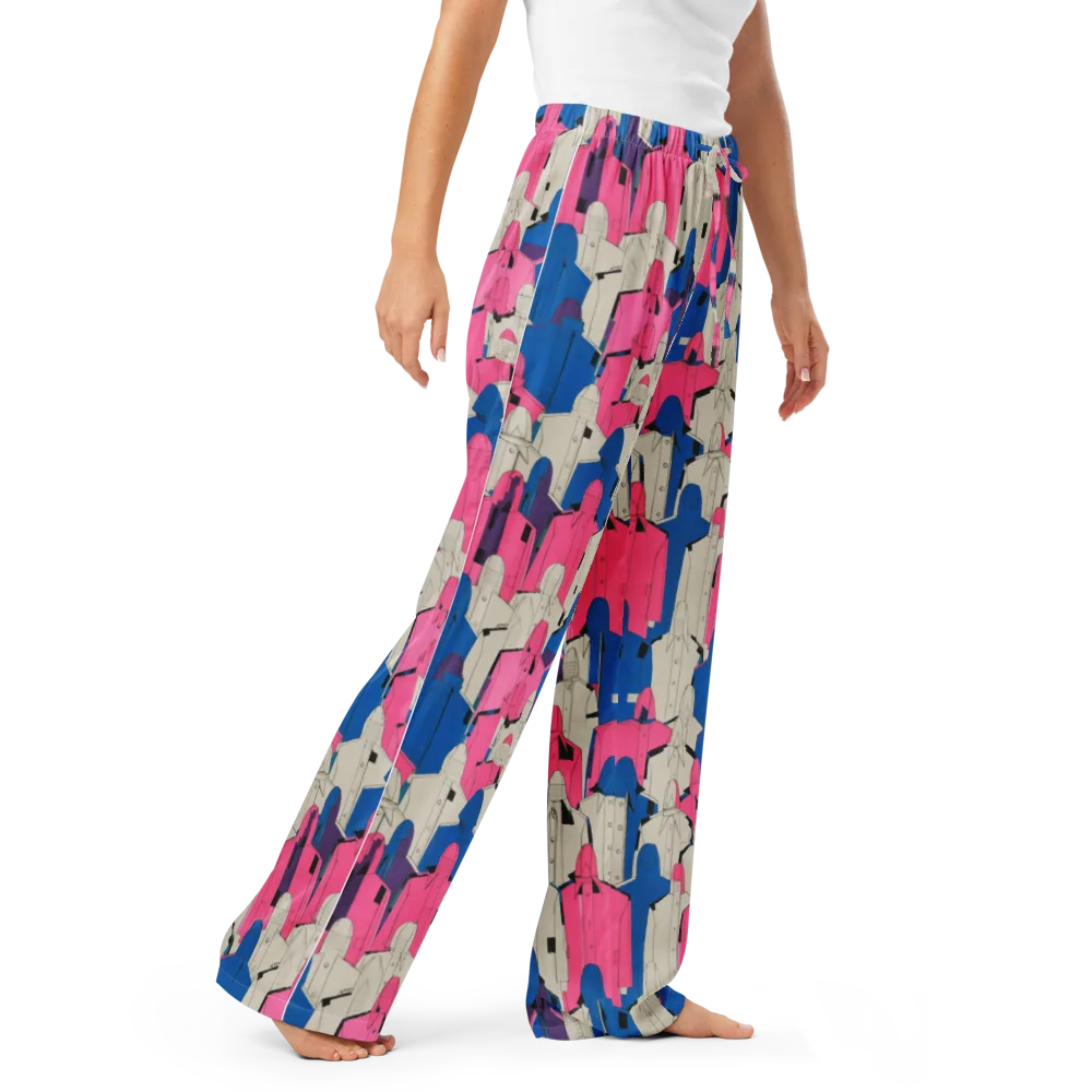 Neon Trench Choir on Women's Pajama Pants — Right Front