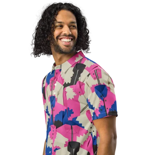 Zipper Voltage on a Men's Slim Fit Polo Shirt