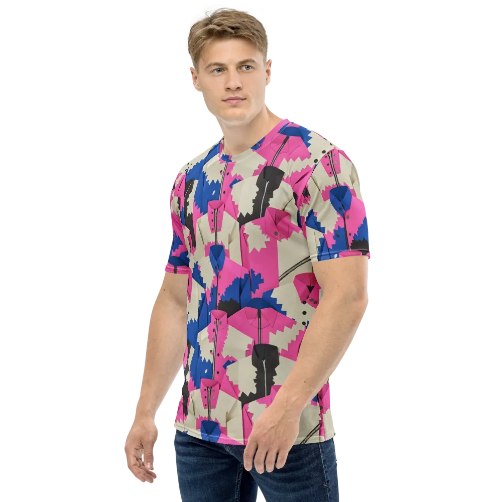 Zipper Voltage on Men's Crew Neck T-Shirt — Left