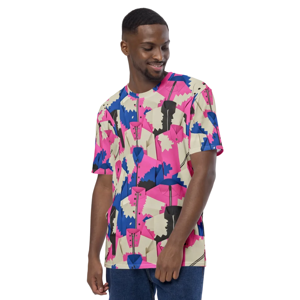 Zipper Voltage on Men's Crew Neck T-Shirt — Left