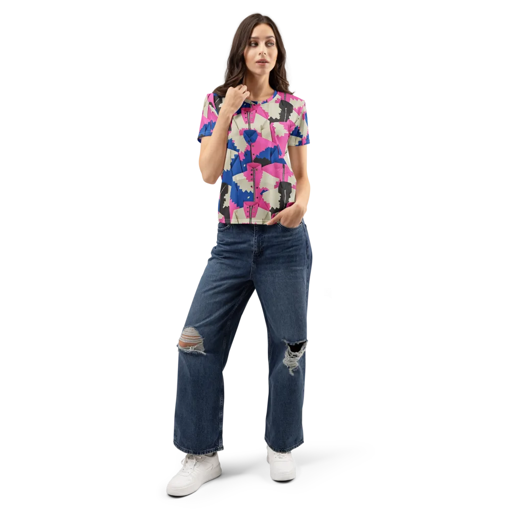Zipper Voltage on Women's Crew Neck T-Shirt — Front