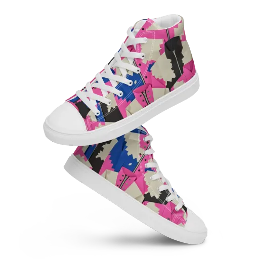 Zipper Voltage on a Women's High Top Canvas Shoes