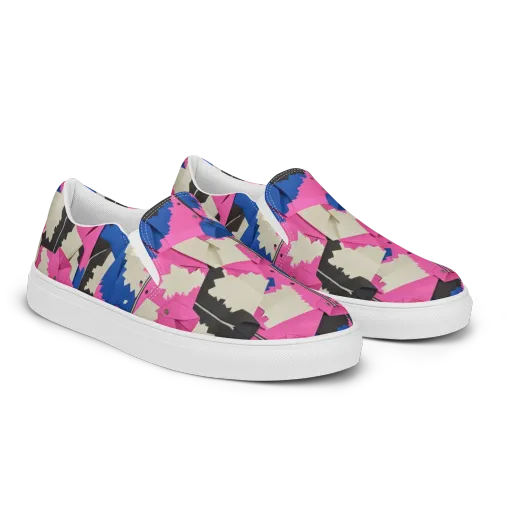 Zipper Voltage on a Women's Slip-On Canvas Shoes