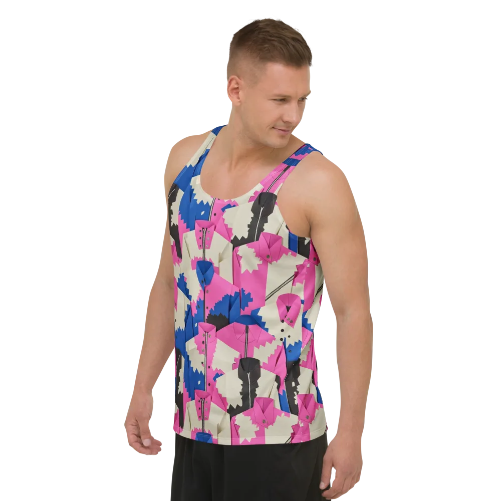 Zipper Voltage on Men's Tank Top — Left Front