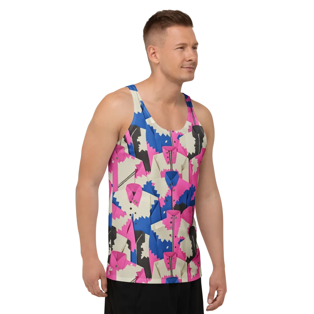 Zipper Voltage on Men's Tank Top — Right Front