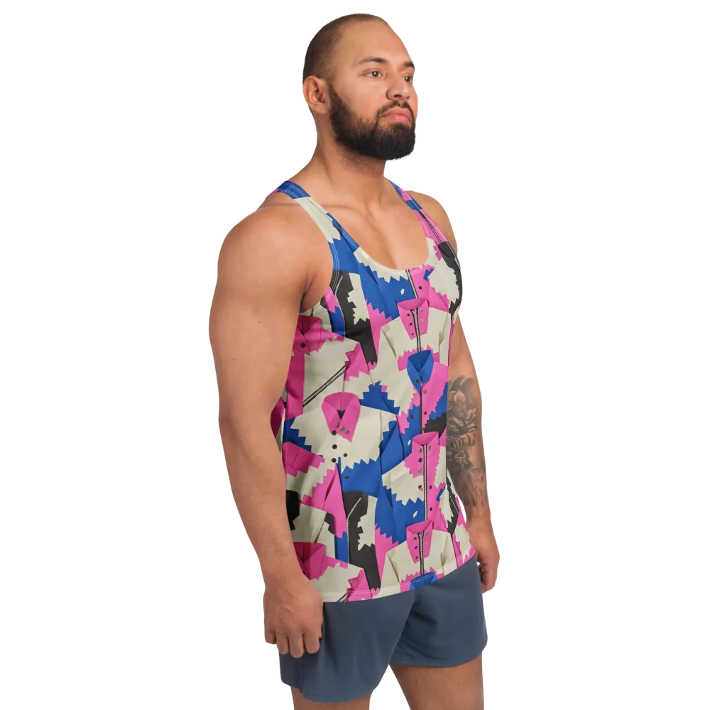Zipper Voltage on Men's Tank Top — Right Front