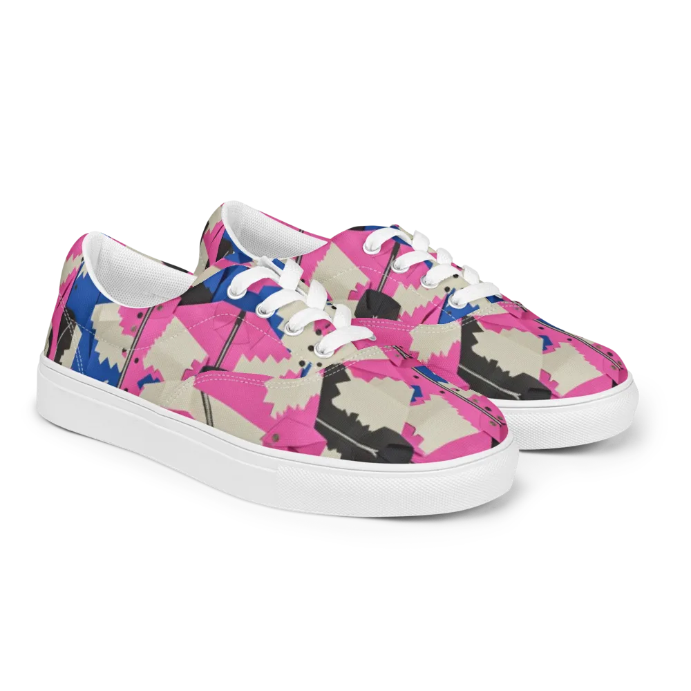 Zipper Voltage on Men's Lace-Up Canvas Shoes — Right Front