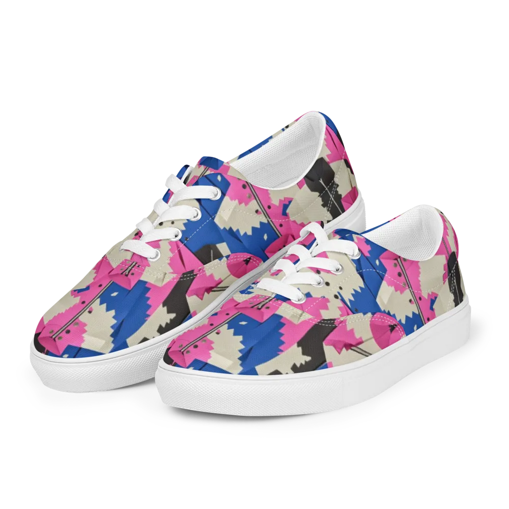 Zipper Voltage on Men's Lace-Up Canvas Shoes — Left Front