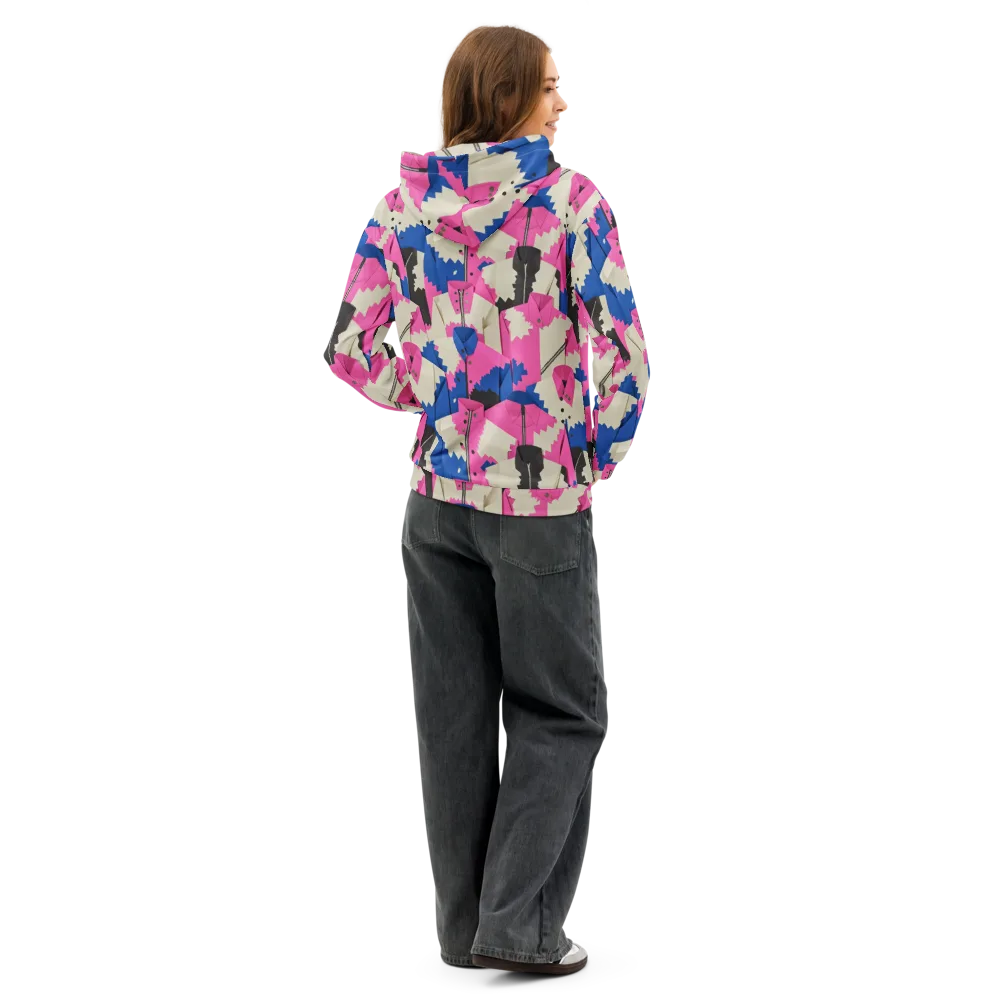 Zipper Voltage on Cotton Hoodie — Back