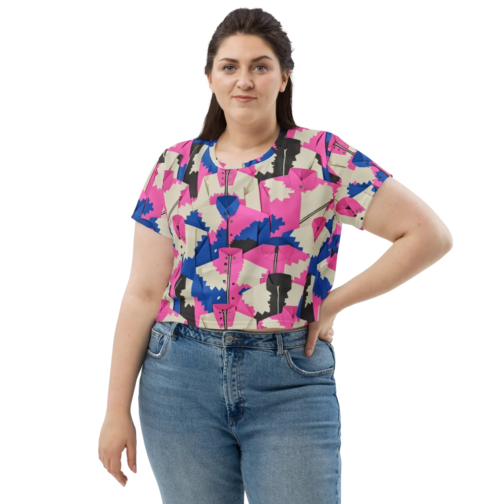 Zipper Voltage on Crop Tee — Front