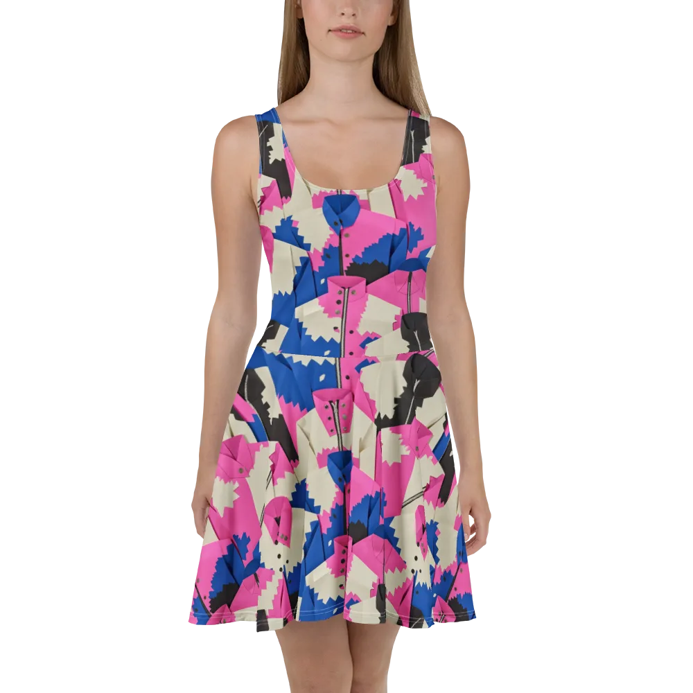 Zipper Voltage on Skater Dress — Front