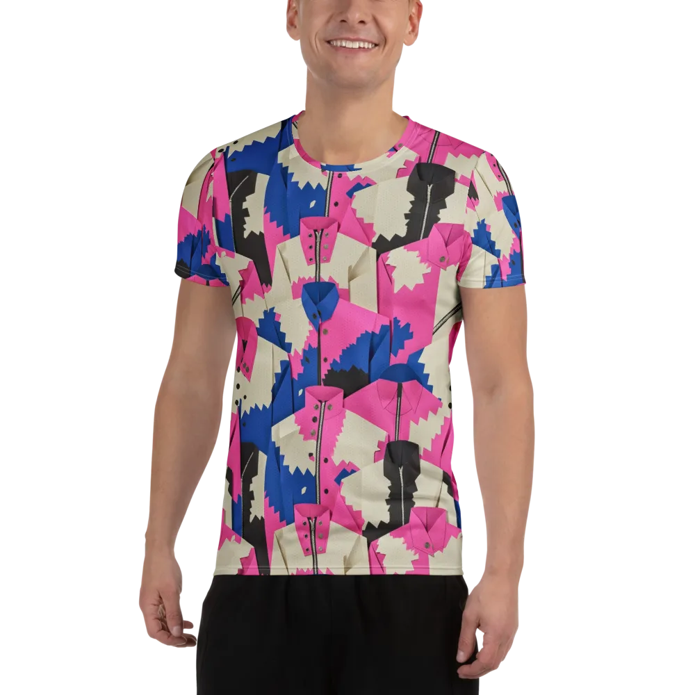 Zipper Voltage on Men's Athletic T-Shirt — Front