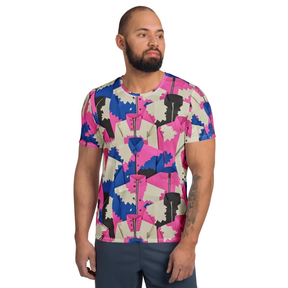 Zipper Voltage on Men's Athletic T-Shirt — Front
