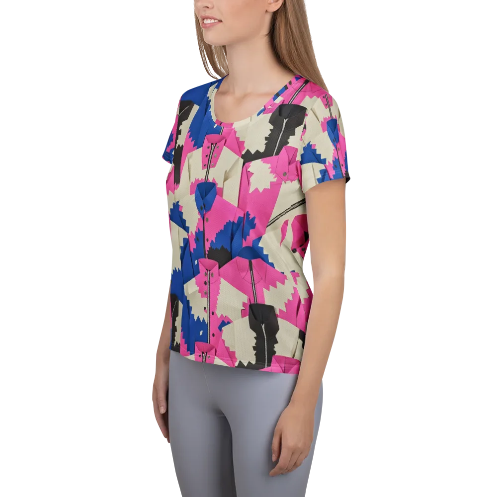 Zipper Voltage on Women's Athletic T-Shirt — Left