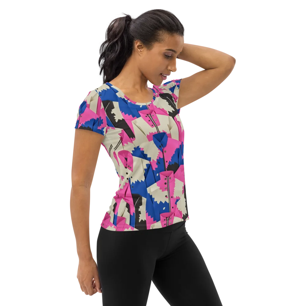 Zipper Voltage on Women's Athletic T-Shirt — Right