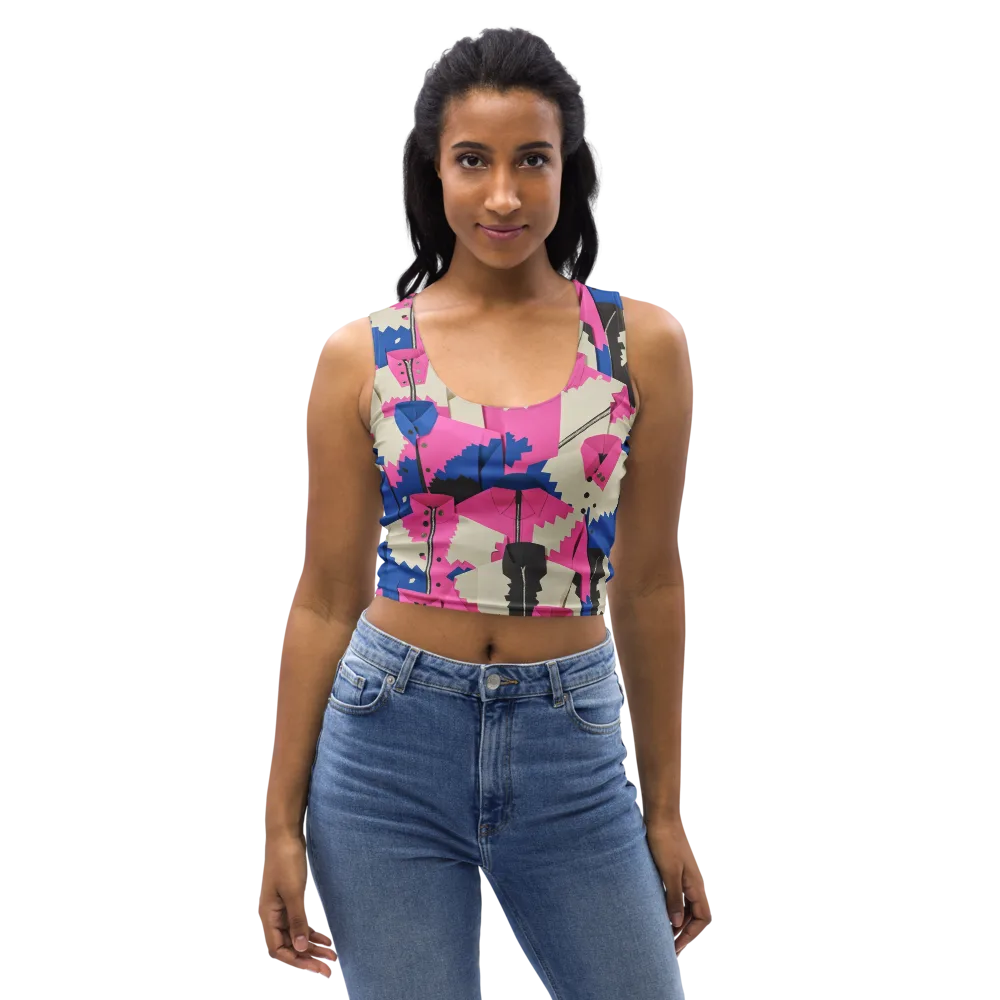 Zipper Voltage on Crop Top — Front