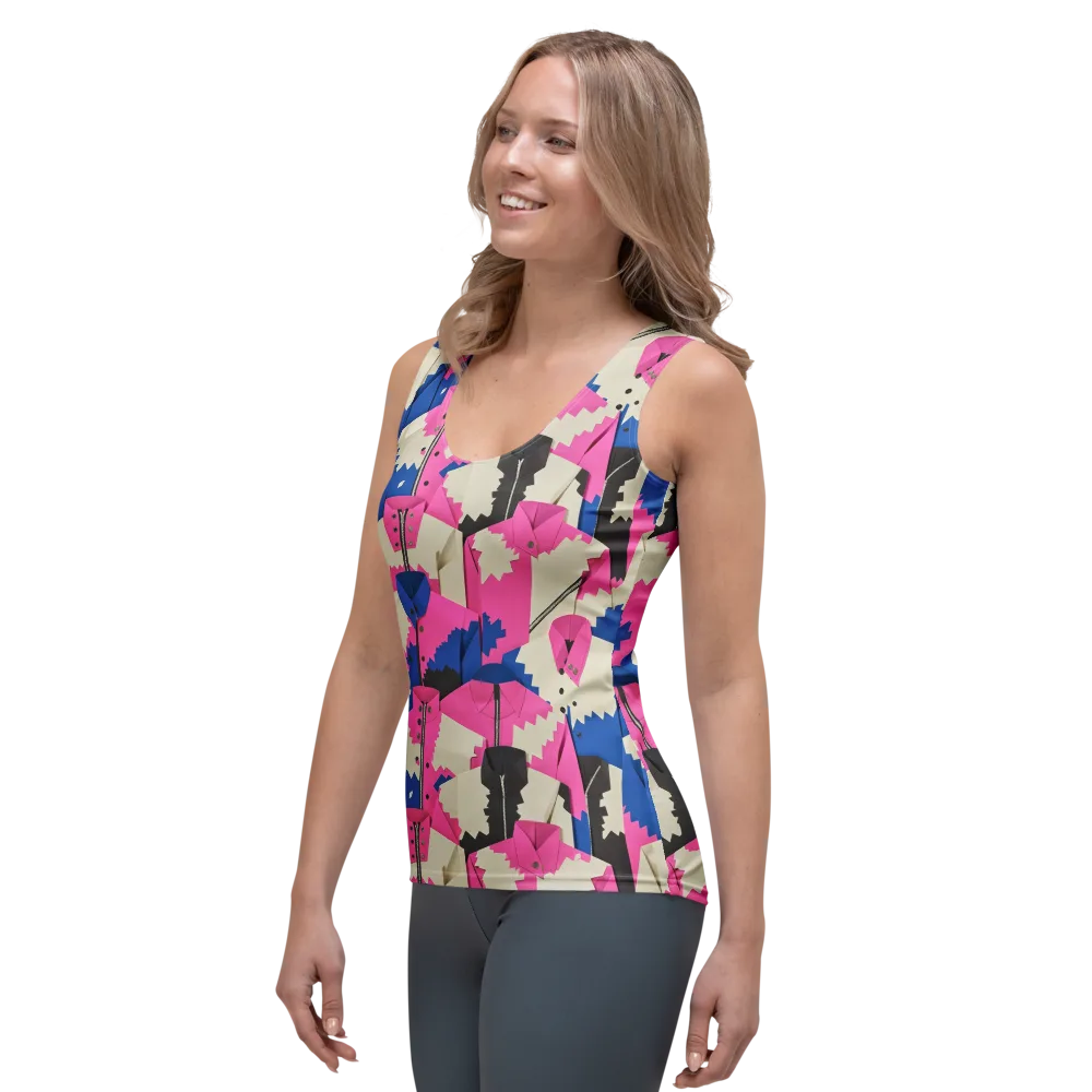 Zipper Voltage on Women's Tank Top — Left Front