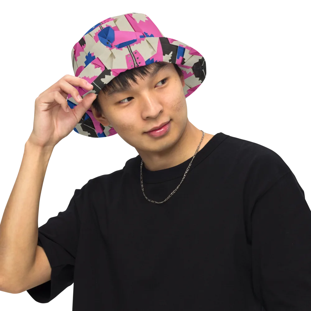 Zipper Voltage on Reversible Bucket Hat — Front Inside