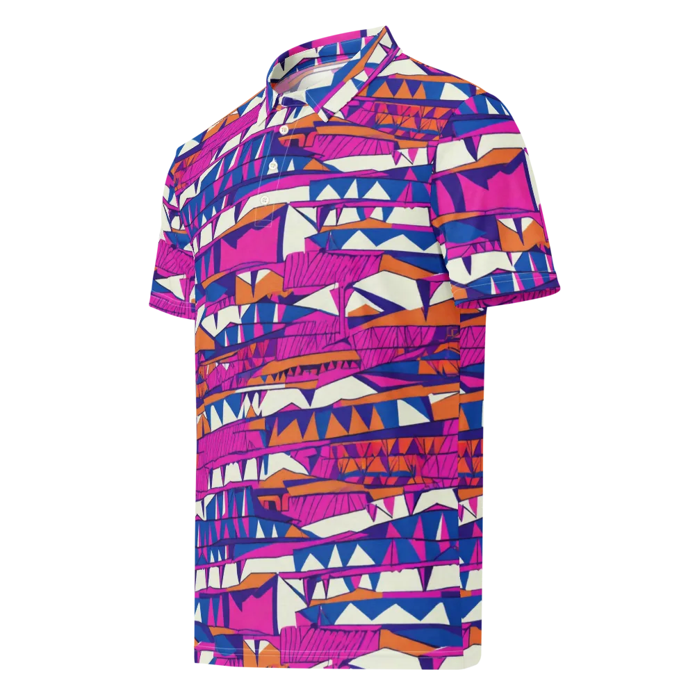 Neon Canyon on Men's Slim Fit Polo Shirt — Left Front