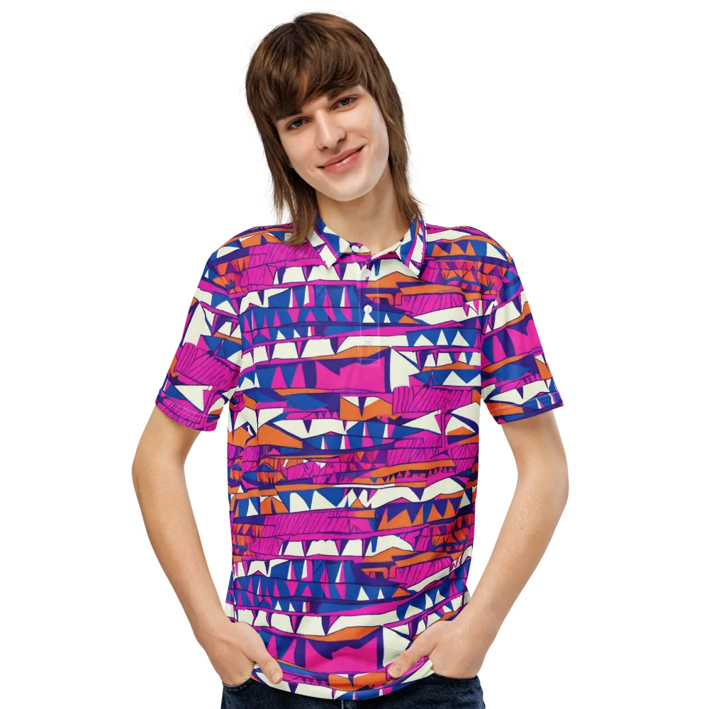 Neon Canyon on Men's Slim Fit Polo Shirt — Front