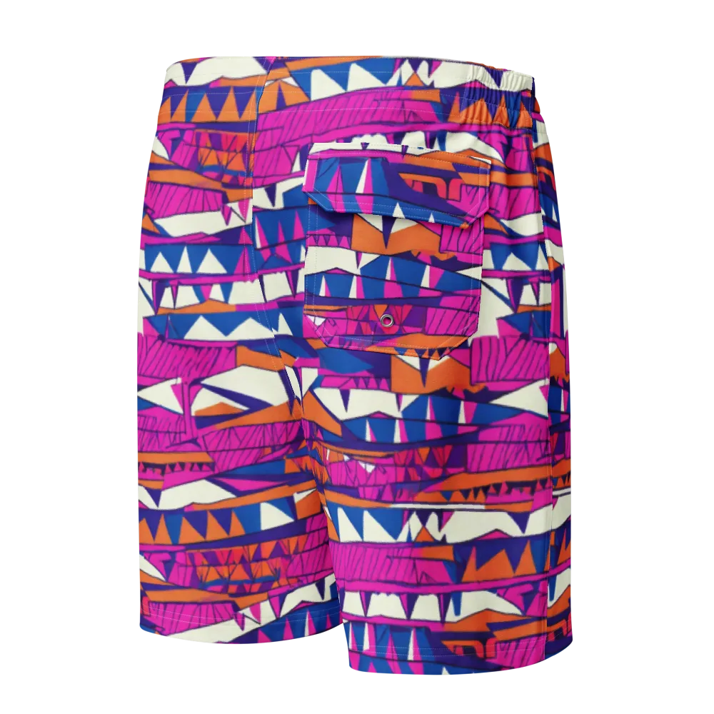 Neon Canyon on Men's Board Shorts — Back