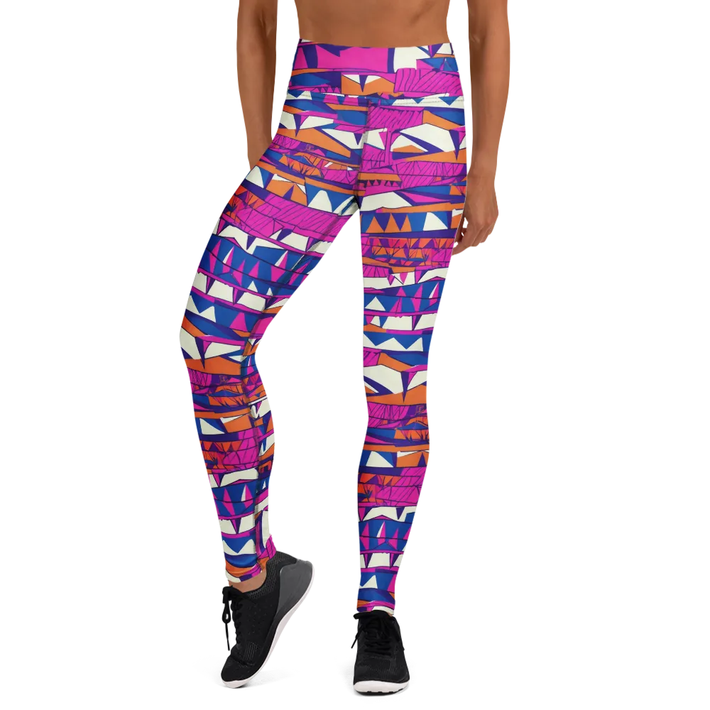 Neon Canyon on Yoga Leggings — Front