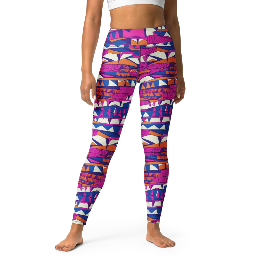 Neon Canyon on Yoga Leggings — Front