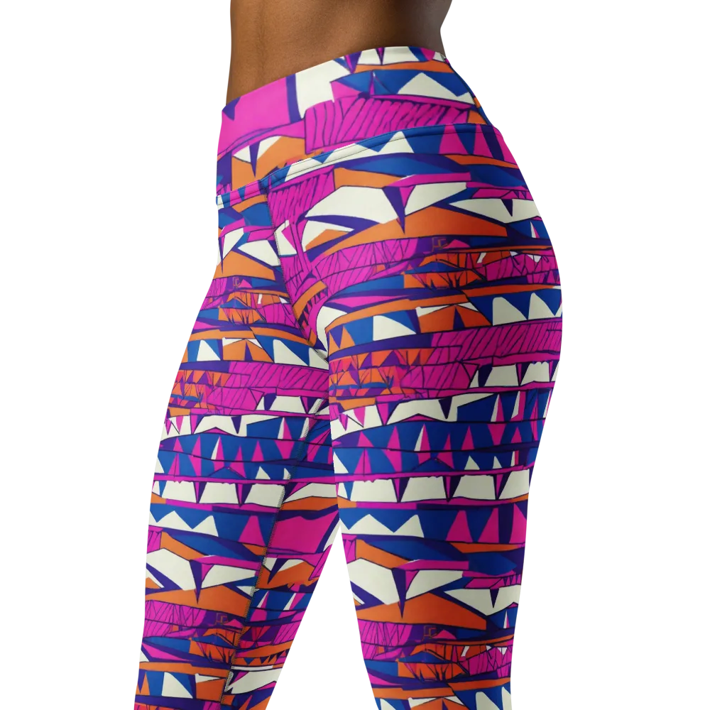 Neon Canyon on Yoga Leggings — Left Front