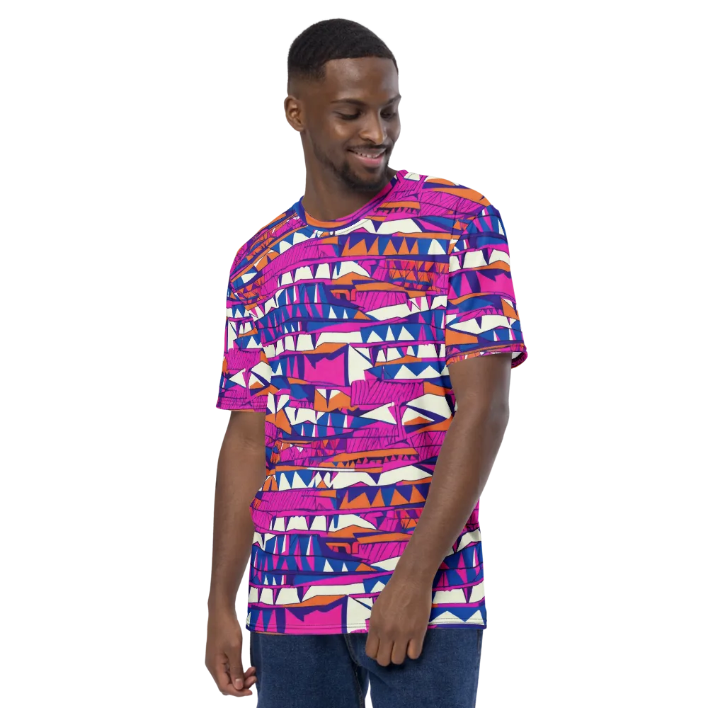 Neon Canyon on Men's Crew Neck T-Shirt — Left