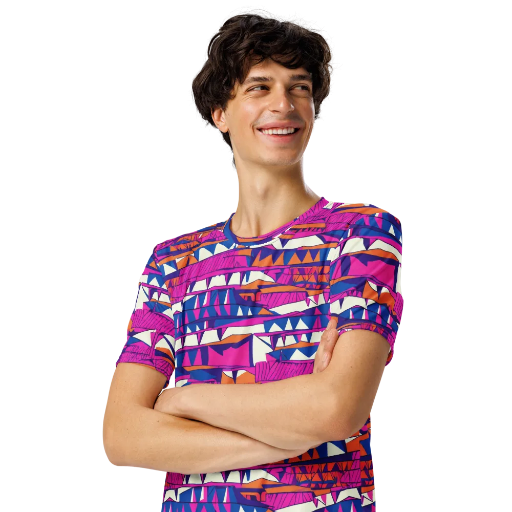 Neon Canyon on Men's Crew Neck T-Shirt — Left Front