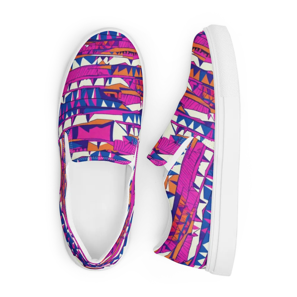 Neon Canyon on Men's Slip-On Canvas Shoes — Front