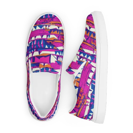 Neon Canyon on a Men's Slip-On Canvas Shoes
