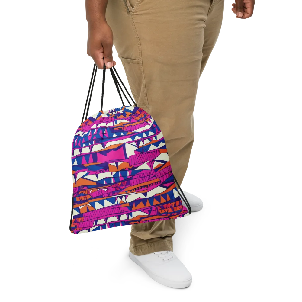 Neon Canyon on Drawstring Bag — Front