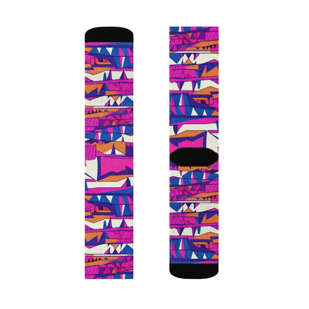 Neon Canyon on Socks — Right Sock