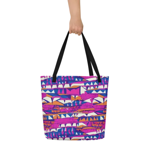 Neon Canyon on a Large Tote Bag W/ Pocket