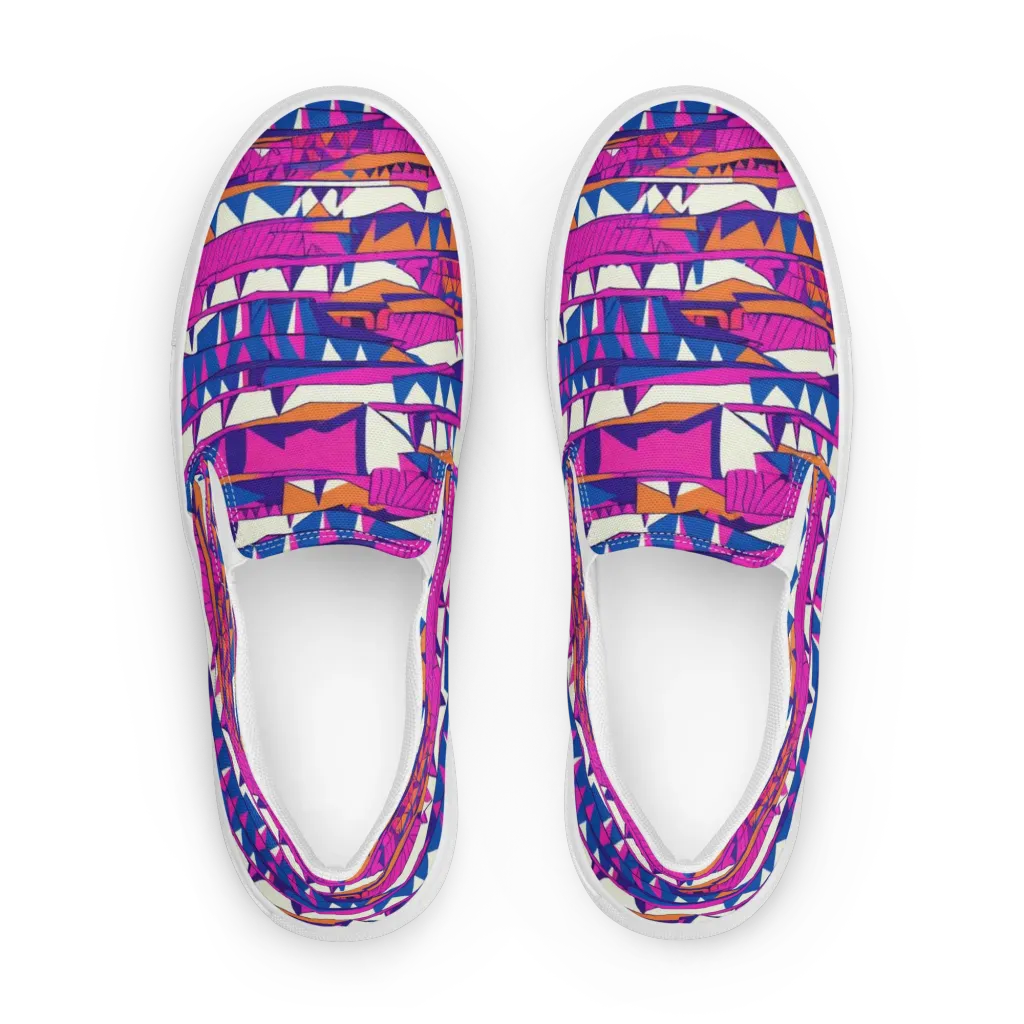 Neon Canyon on Women's Slip-On Canvas Shoes — Front