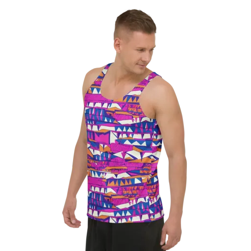 Neon Canyon on a Men's Tank Top