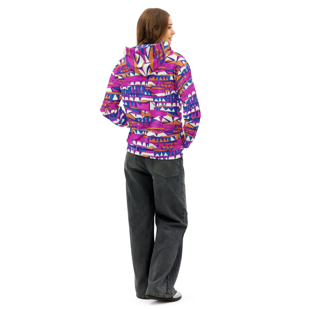 Neon Canyon on Cotton Hoodie — Back