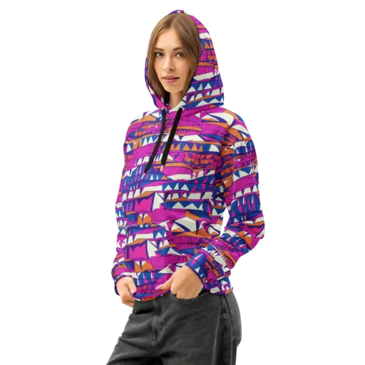 Neon Canyon on a Cotton Hoodie
