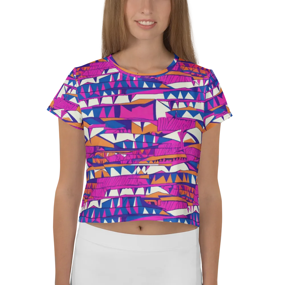 Neon Canyon on Crop Tee — Front