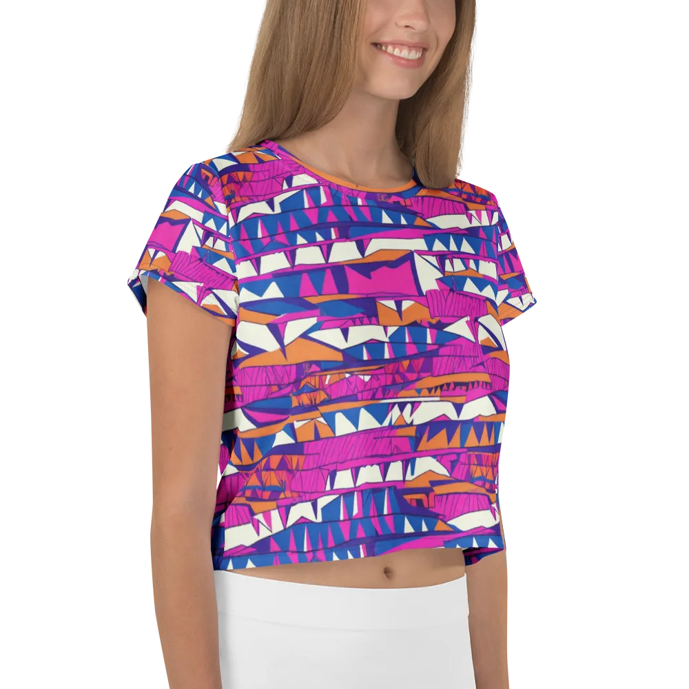 Neon Canyon on Crop Tee — Right