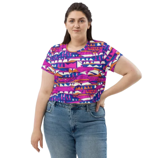 Neon Canyon on a Crop Tee