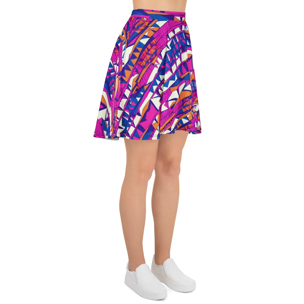 Neon Canyon on Skater Skirt — Right