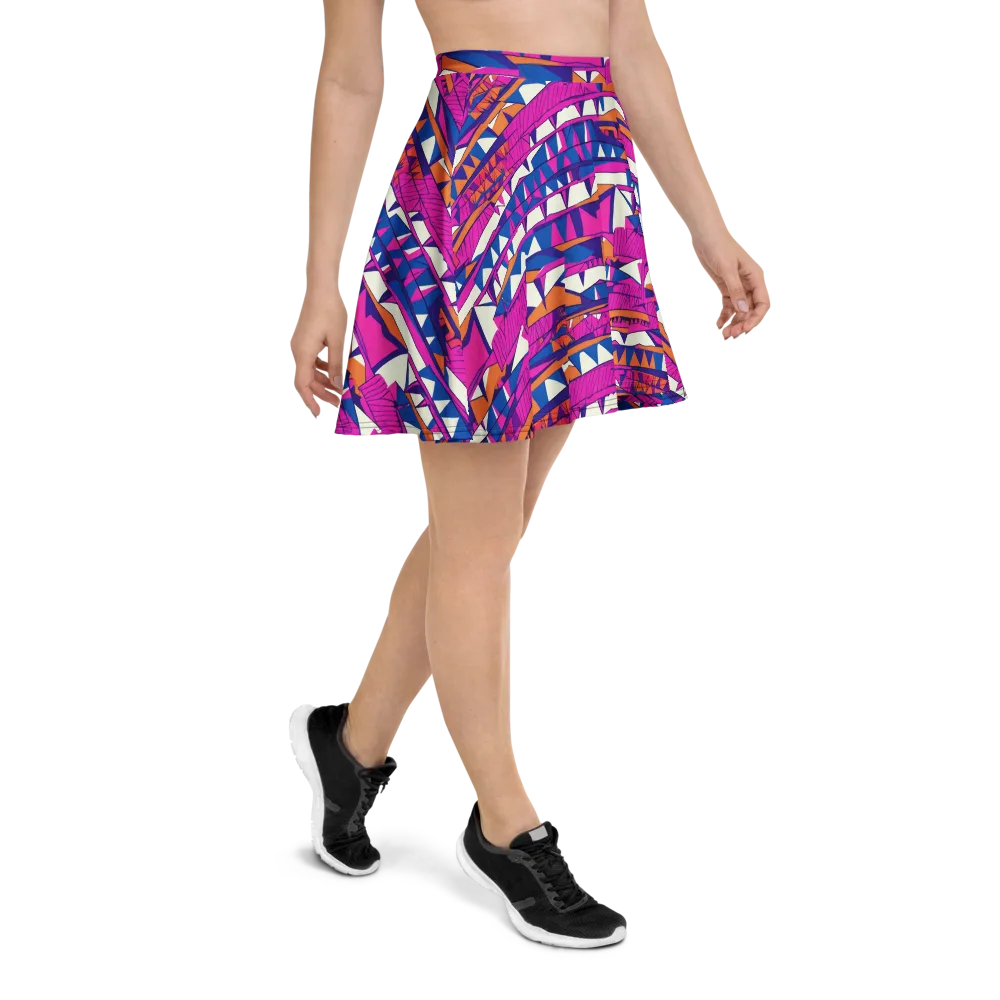 Neon Canyon on Skater Skirt — Right